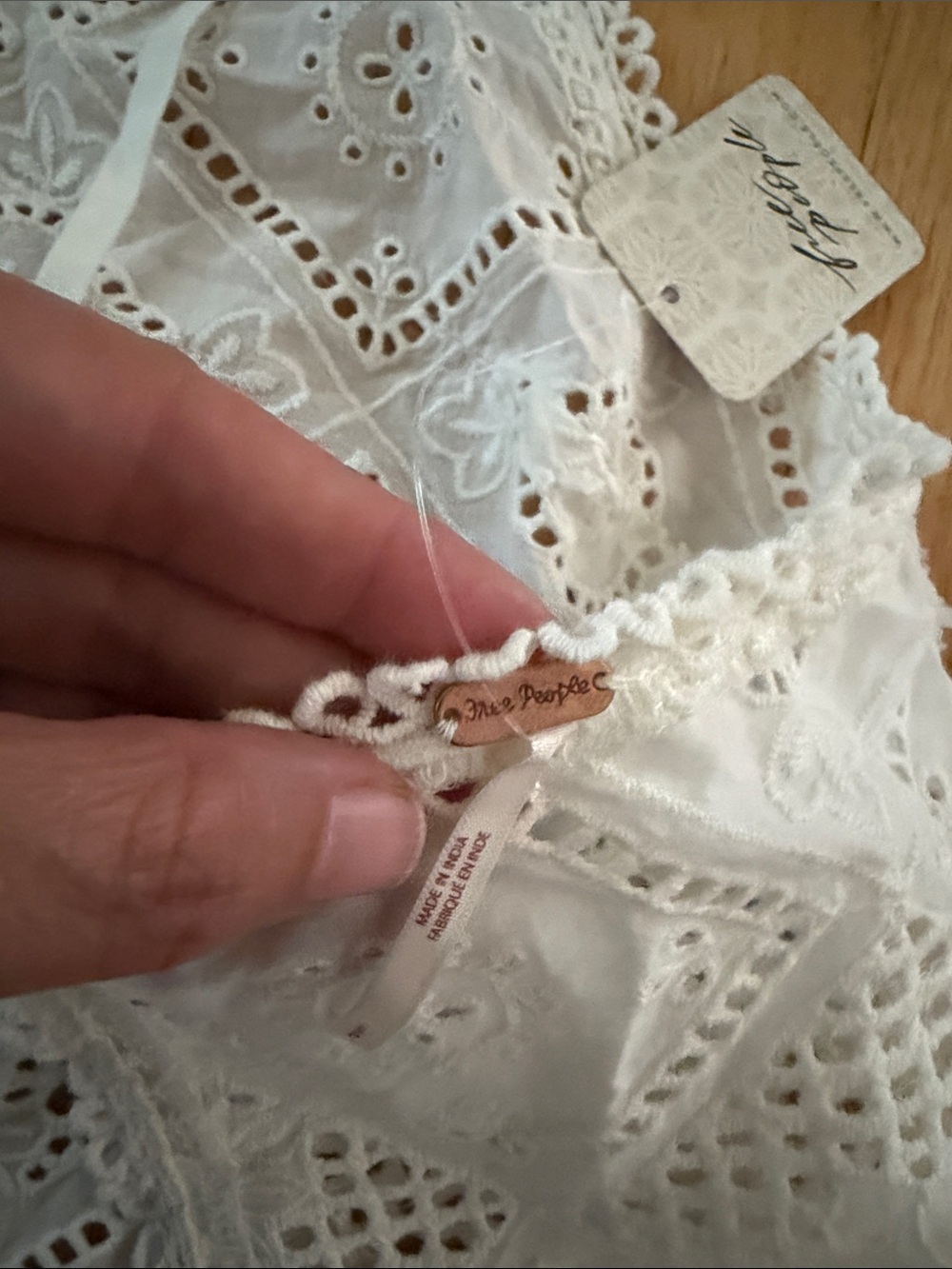Free People White Crochet Halter Tank Top - Picture 3 of 4